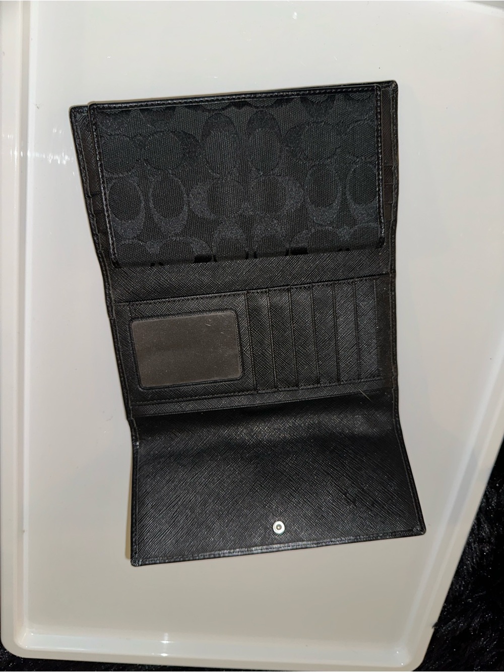 Coach Black and Gray Textured Tote - Picture 6 of 7